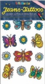 Lutz Mauder Jeans-Tattoo Schmetterlinge